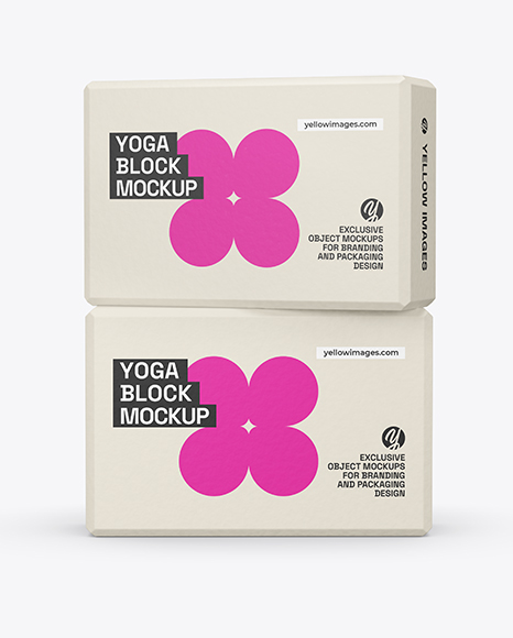 Two Yoga Blocks Mockup