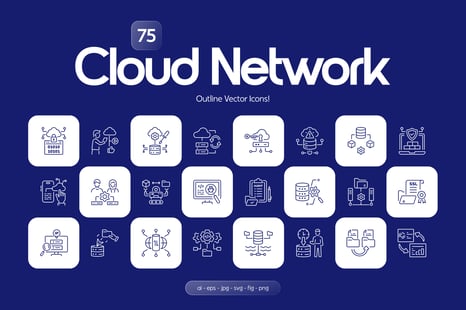 Cloud Network Icons - Icons