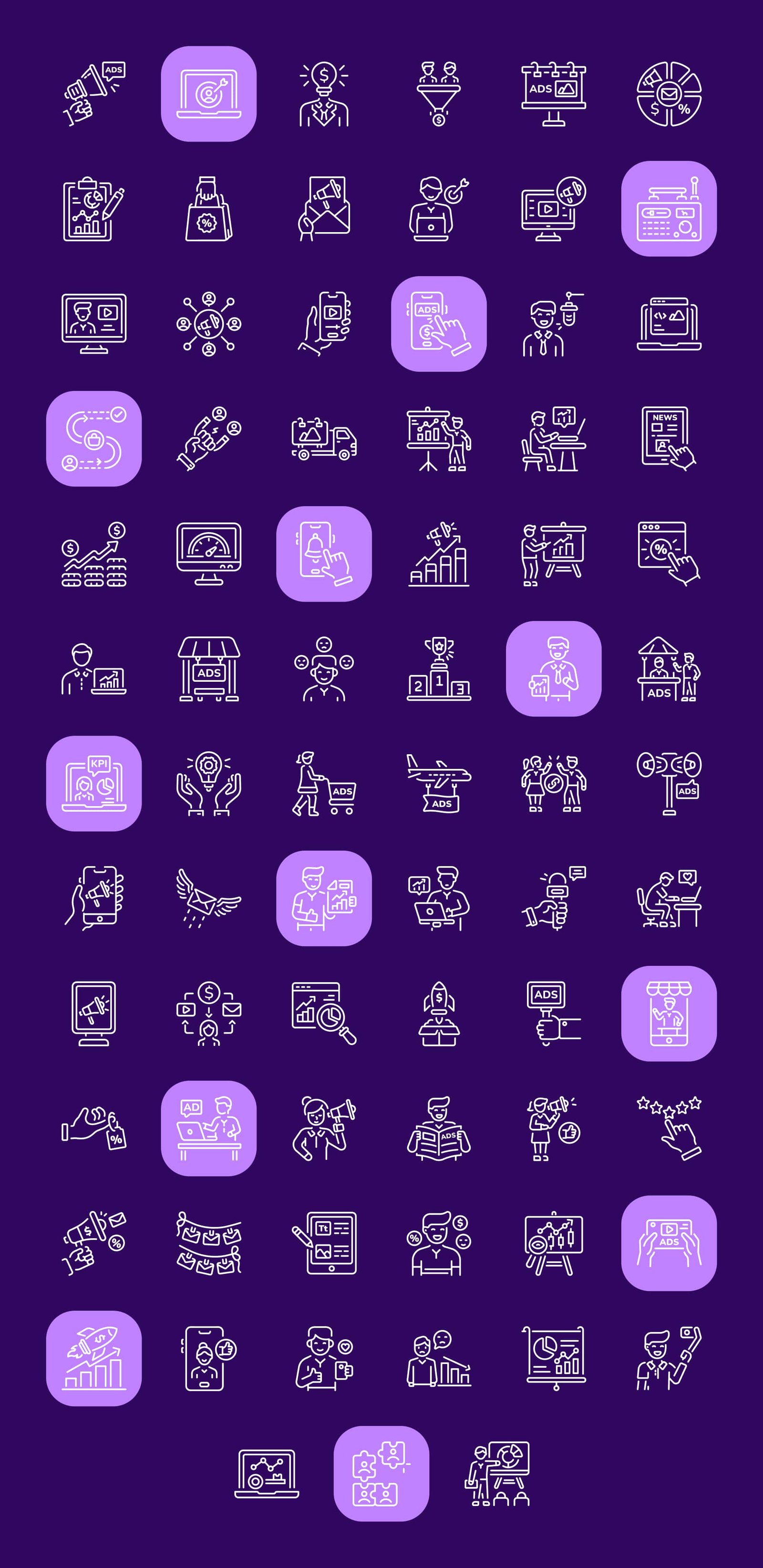 Marketing and Advertising Icons
