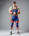Man Wearing Weightlifing Suit with Singlet and Shirt Mockup