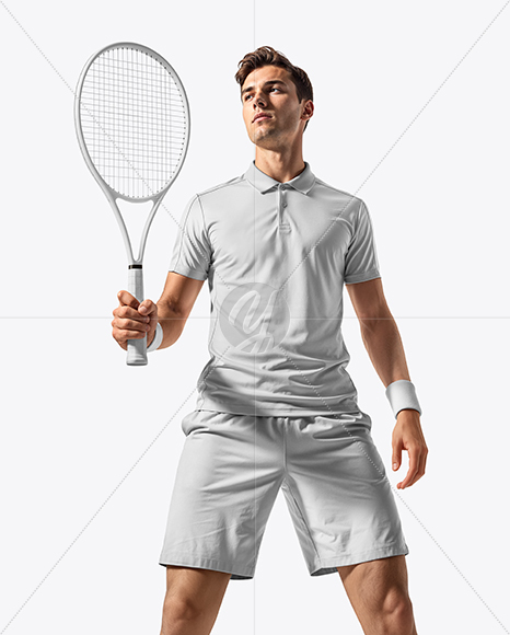 Man Wearing Tennis Uniform Mockup