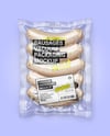 Transparent Clear Plastic Flow-Pack with Sausages Mockup