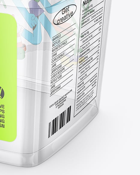 Clear Plastic Food Container Mockup
