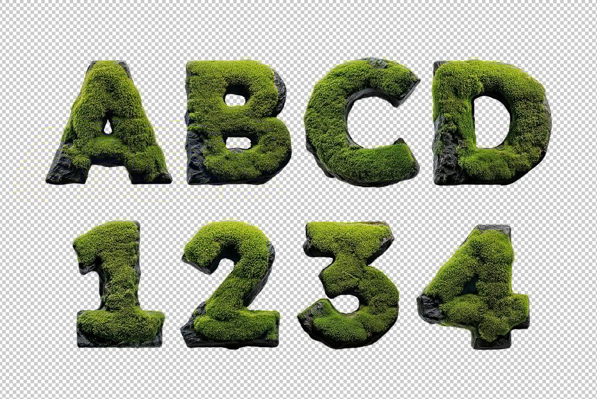 Moss on Rock Font