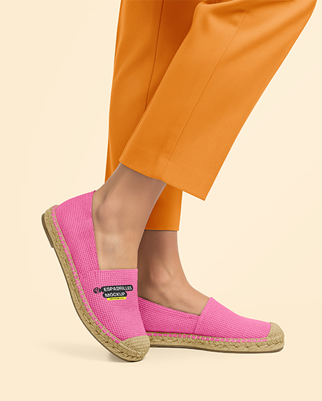 Espadrilles on Women's Legs Mockup