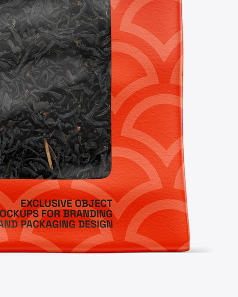 Paper Pouch w/ Dry Black Tea Mockup