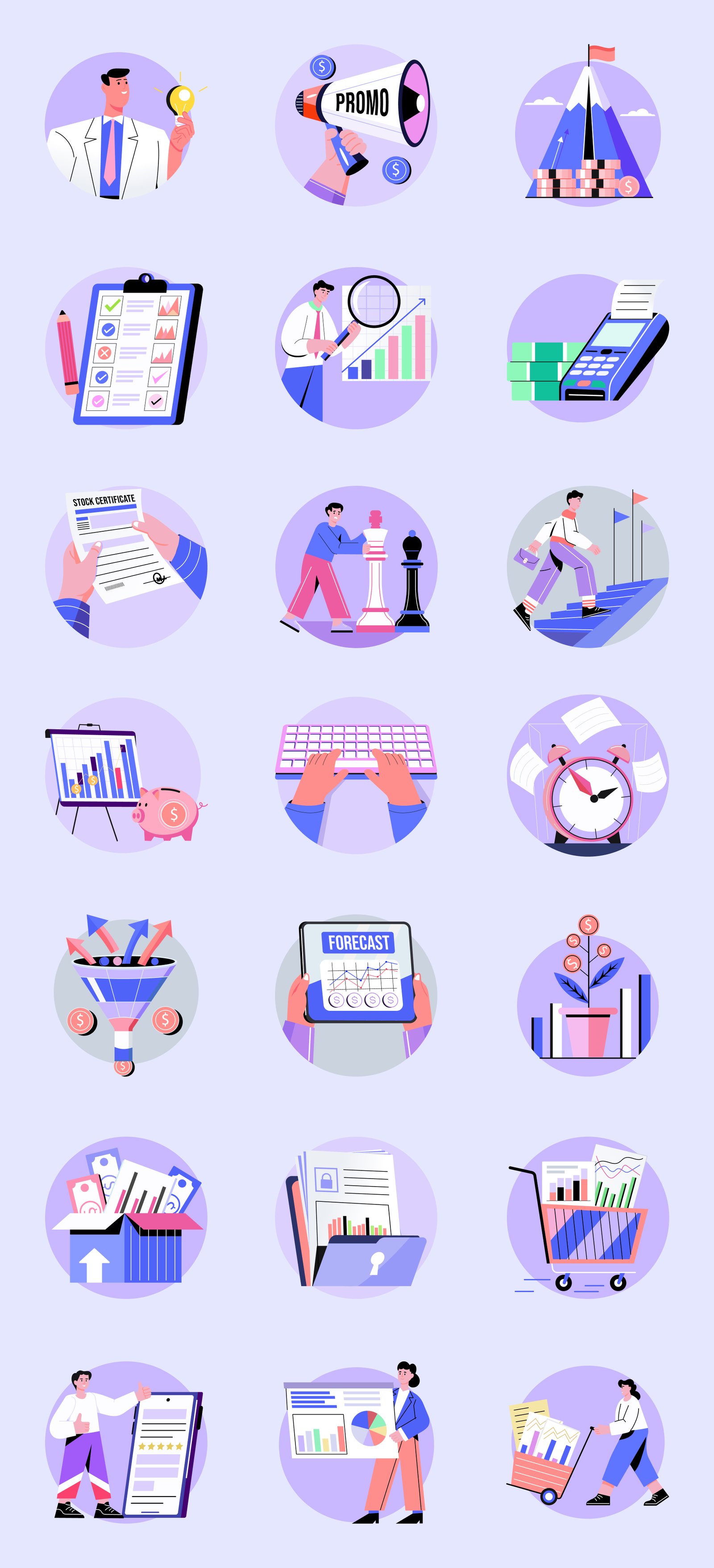 Business Drawing Art Set