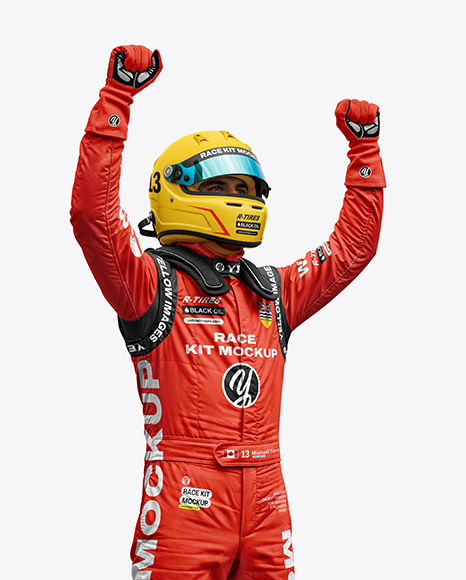 Man Wearing Racing Kit Mockup - Ui+Kits+-+sitiomax.net