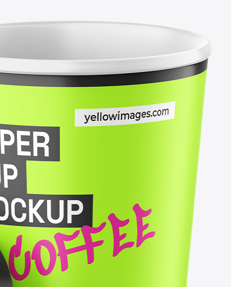 Paper Coffee Cup with Lid Mockup