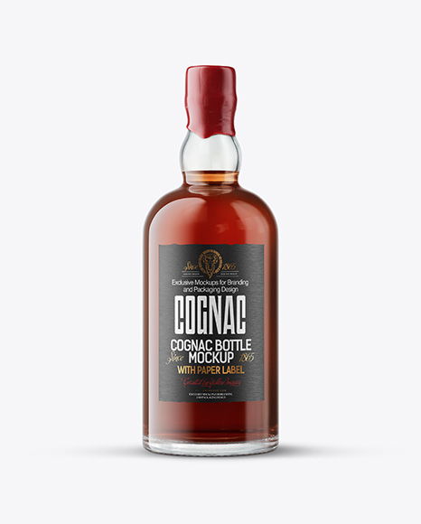 Cognac Bottle Mockup