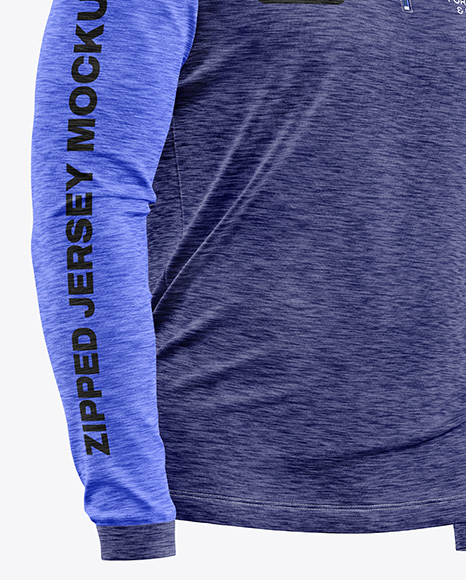 Melange Jersey Mockup - Half Side View