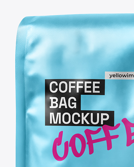Metallic Coffee Bag Mockup