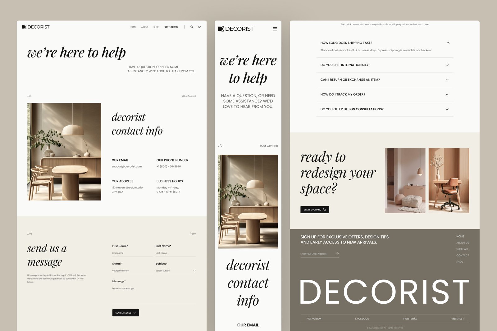 Decorist - Home Decor Website UI Figma Template