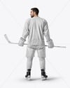 Man Wearing Full Ice Hockey Kit Mockup