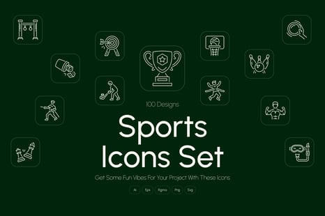 Sports Icon Art Set