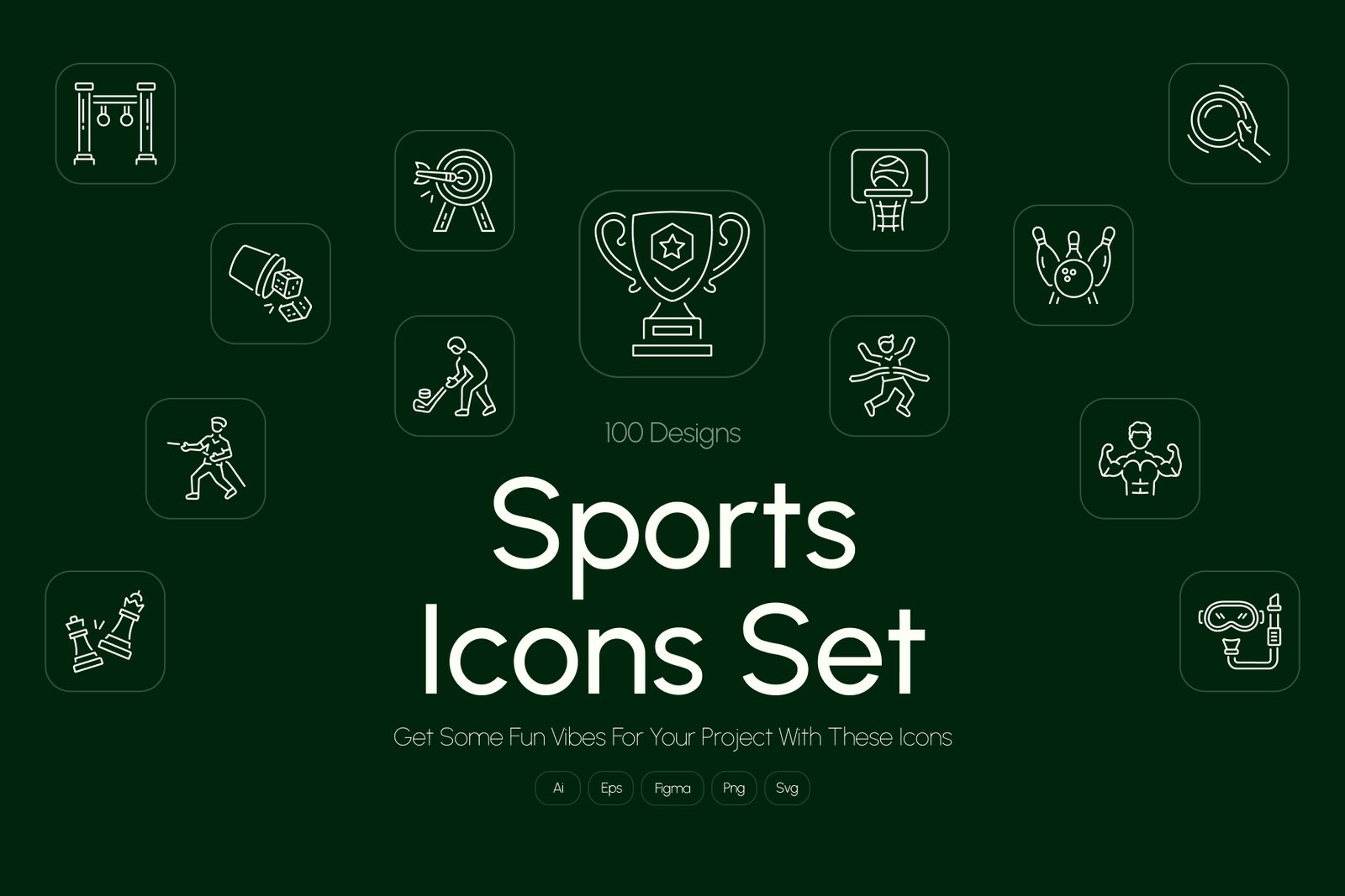 Sports Icon Art Set