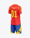 Soccer Kit Mockup - Back Half Side View