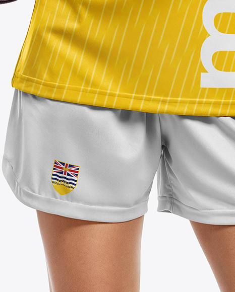 Female Soccer Goalkeeper Wearing Long Sleeve Jersey Mockup