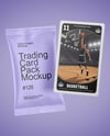 Matte Trading Card Pack with Card Mockup