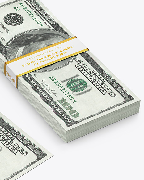 Money Stack and Banknote Mockup