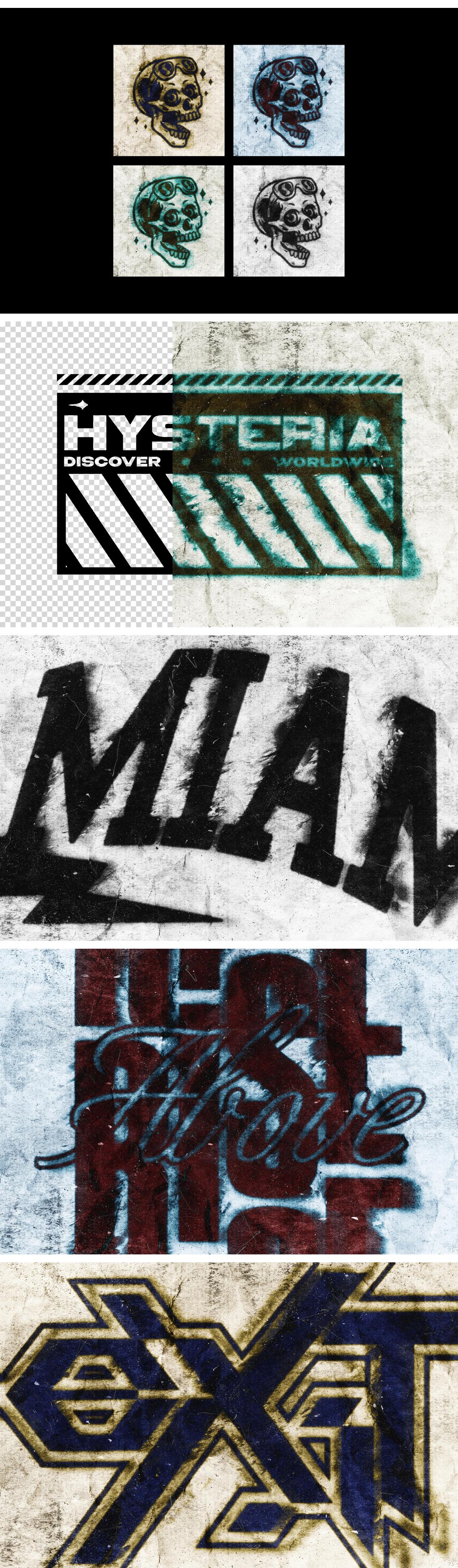 Distressed Misprint Text Effect