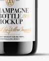Amber Glass Champagne Bottle Mockup