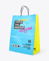 Matte Paper Bag with Handles Mockup