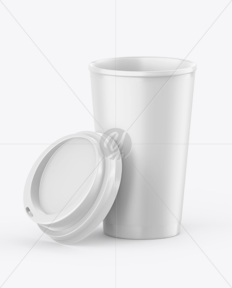 Paper Coffee Cup with Lid Mockup