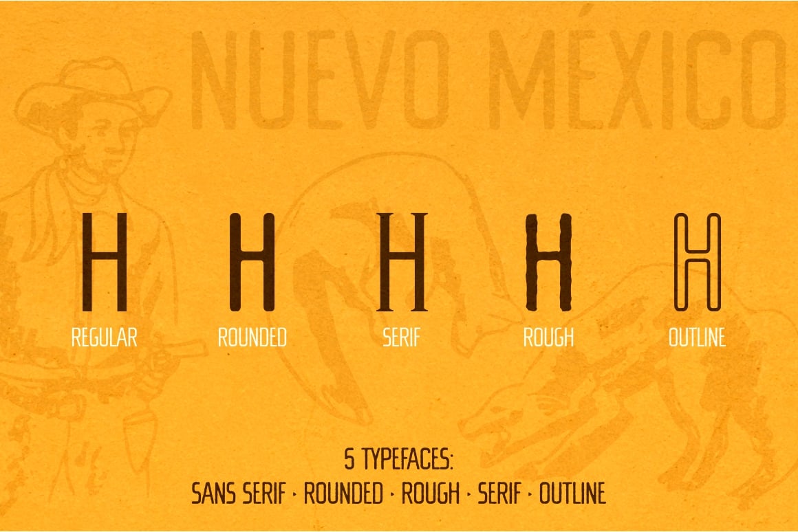 New Mexico southwestern rustic font