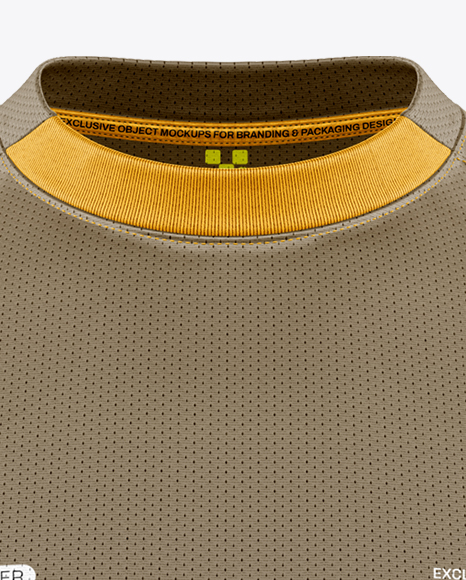 Round Collar Soccer Jersey Mockup