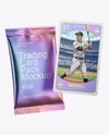 Metallic Trading Card Pack with Card Mockup