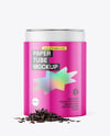 Glossy Paper Tube with Tea Mockup