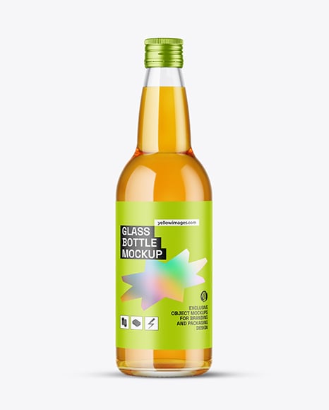 Apple Juice Bottle Mockup - Label mockup bottle