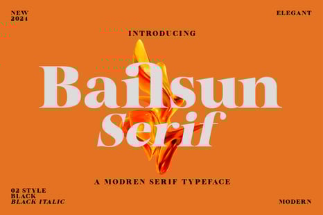 Bailsun Font - Magazine font
