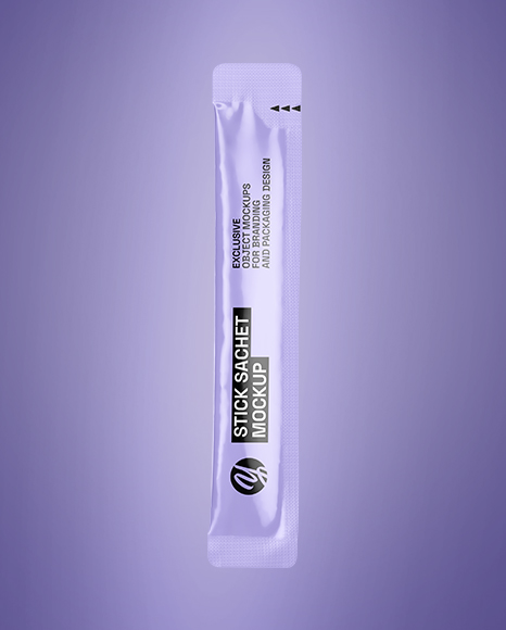 Glossy Stick Sachet Mockup