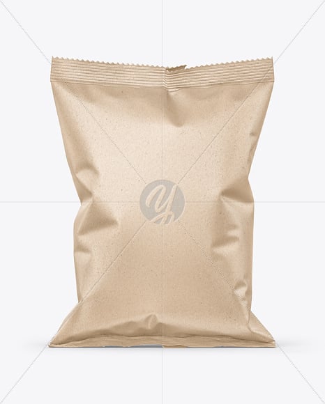Kraft Paper Snack Bag Mockup