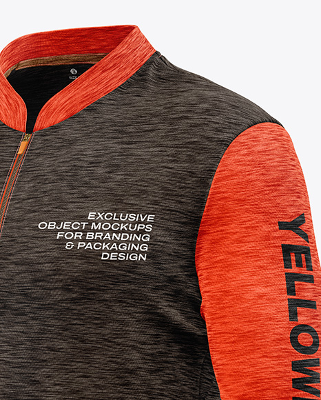 Melange Jersey Mockup - Half Side View