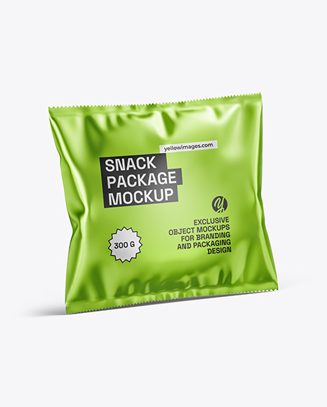 Metallic Snack Package Mockup