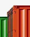 Shipping Container with Slings Mockup