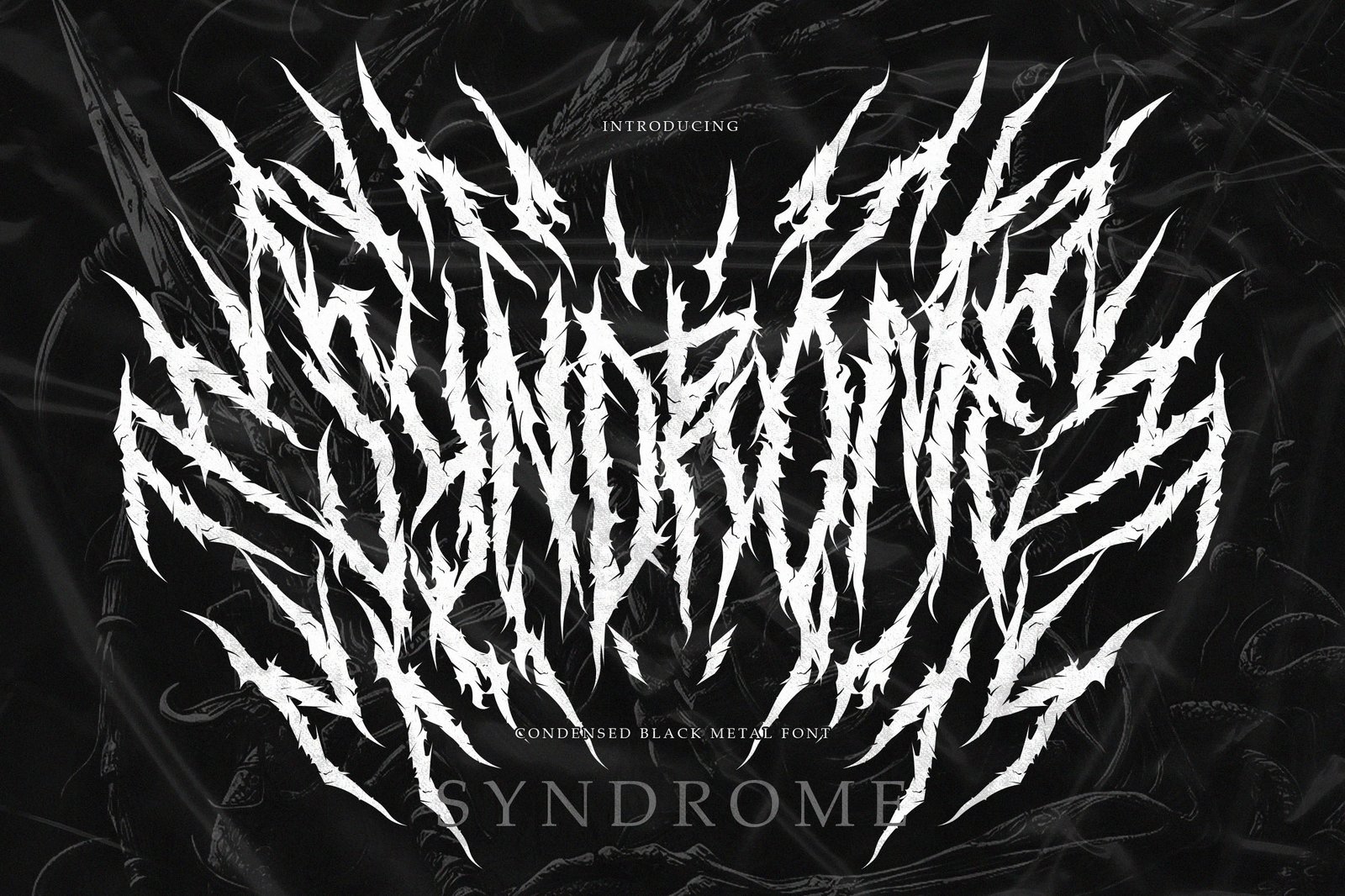Syndrome – Condensed Black Metal Font