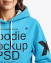 A Woman in a Hoodie Mockup