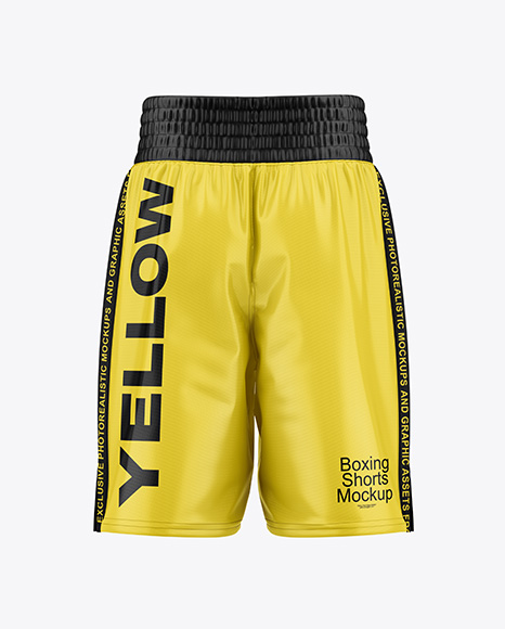 Boxing Shorts Mockup - Back View - Team mockup