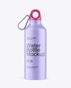 Aluminum Water Bottle with Matte Finish Mockup
