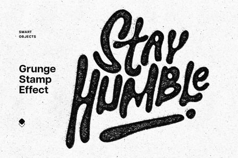 Grunge Stamp Print Effect - Text effect photoshop