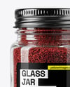 Glass Jar with Sumac Spice Mockup