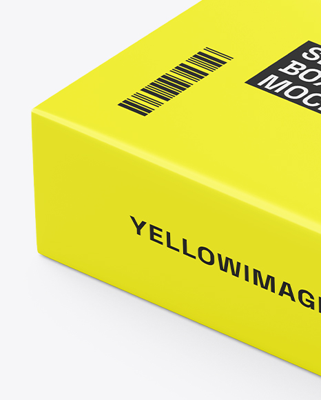 Slide Box Mockup – Half Side View