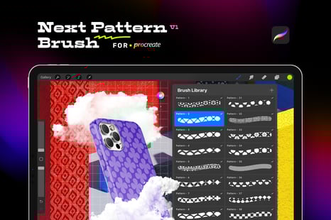Next Pattern V1 ✦ Procreate Brushes Set - Grid shapes