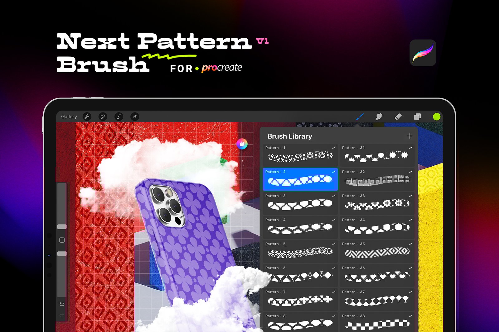 Next Pattern V1 ✦ Procreate Brushes Set