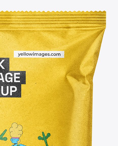 Kraft Paper Snack Package Mockup