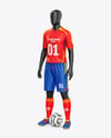 Full Soccer Kit w/ Mannequin Mockup - Half Side View